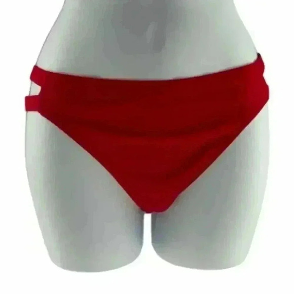 Xhilaration Women's Red Double Straps Cheeky Bikini Swimwear Bottom Extra Large  - Picture 4 of 5